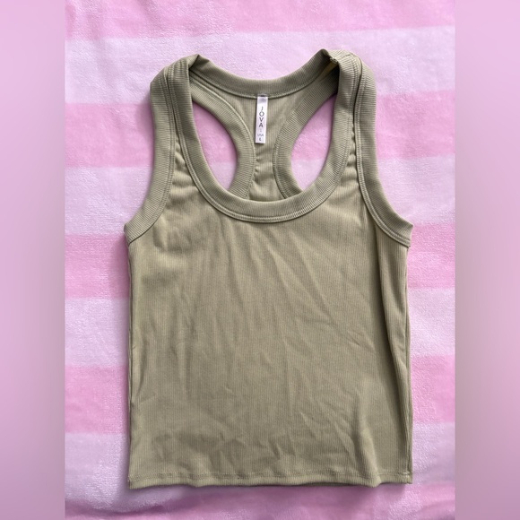 Green Ribbed Halter Top - Picture 3 of 5